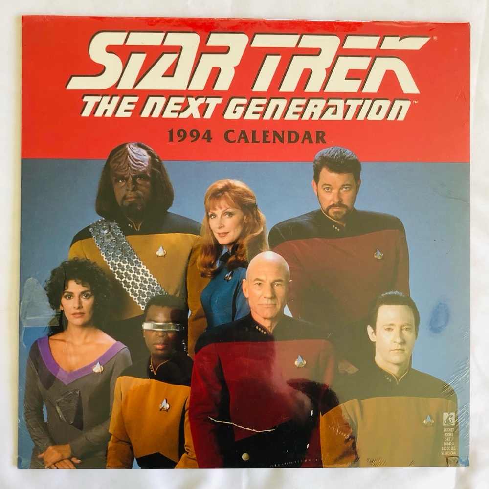 Star Trek Next Generation Calendar 1994 New never opened in sealed plastic.